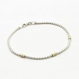 PULSERA ALMENDRA 85x18CM /PLATA Y ORO